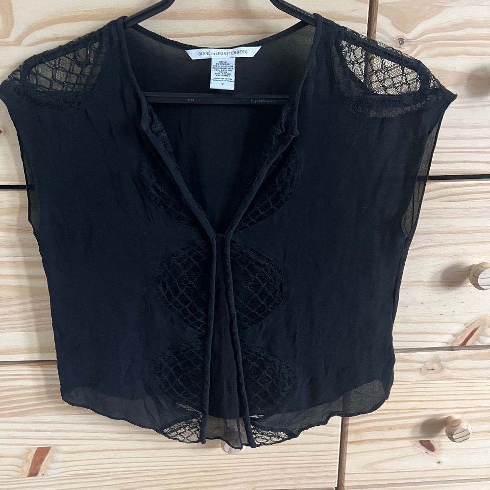 Diane vin furstenburg silk lace top